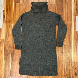 Madewell Dark Gray Turtleneck Mini Dress